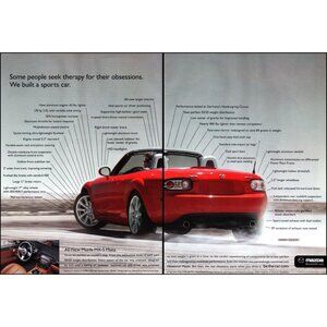 2006 Mazda MX-5 Miata Convertible Roadster 2 Page Vintage Print Ad Wall Art